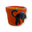 Picture of HALLOWEEN TERRACOTTA CANDLE BLACK CAT